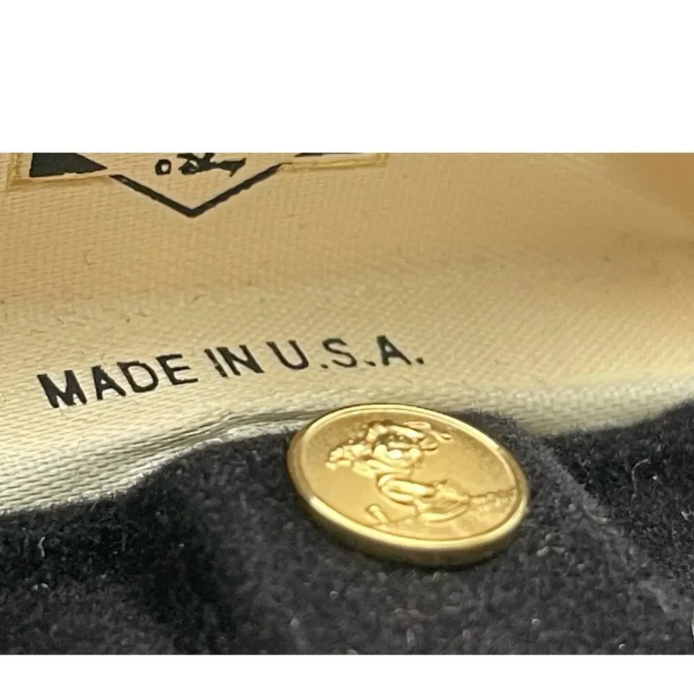 Disney Mickey Collection Golf Gold Tone Tie Pin Golfing Made USA Original Box